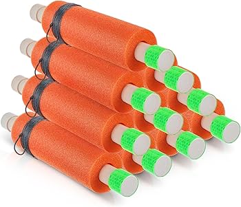 Threehoney 10 Set 11.46 Inch Catfish Noodle Jugs Fishing Noodles Orange Catfish Jugs Fishing Lines Rig Tackle for Catfishing