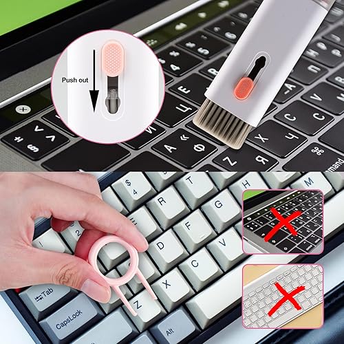 Miniatura 8 de Kit de limpieza electrónica 7 en 1, limpiador de teclado, kit de limpieza de laptop para monitor, teléfono celular, auriculares, auriculares, Lego,