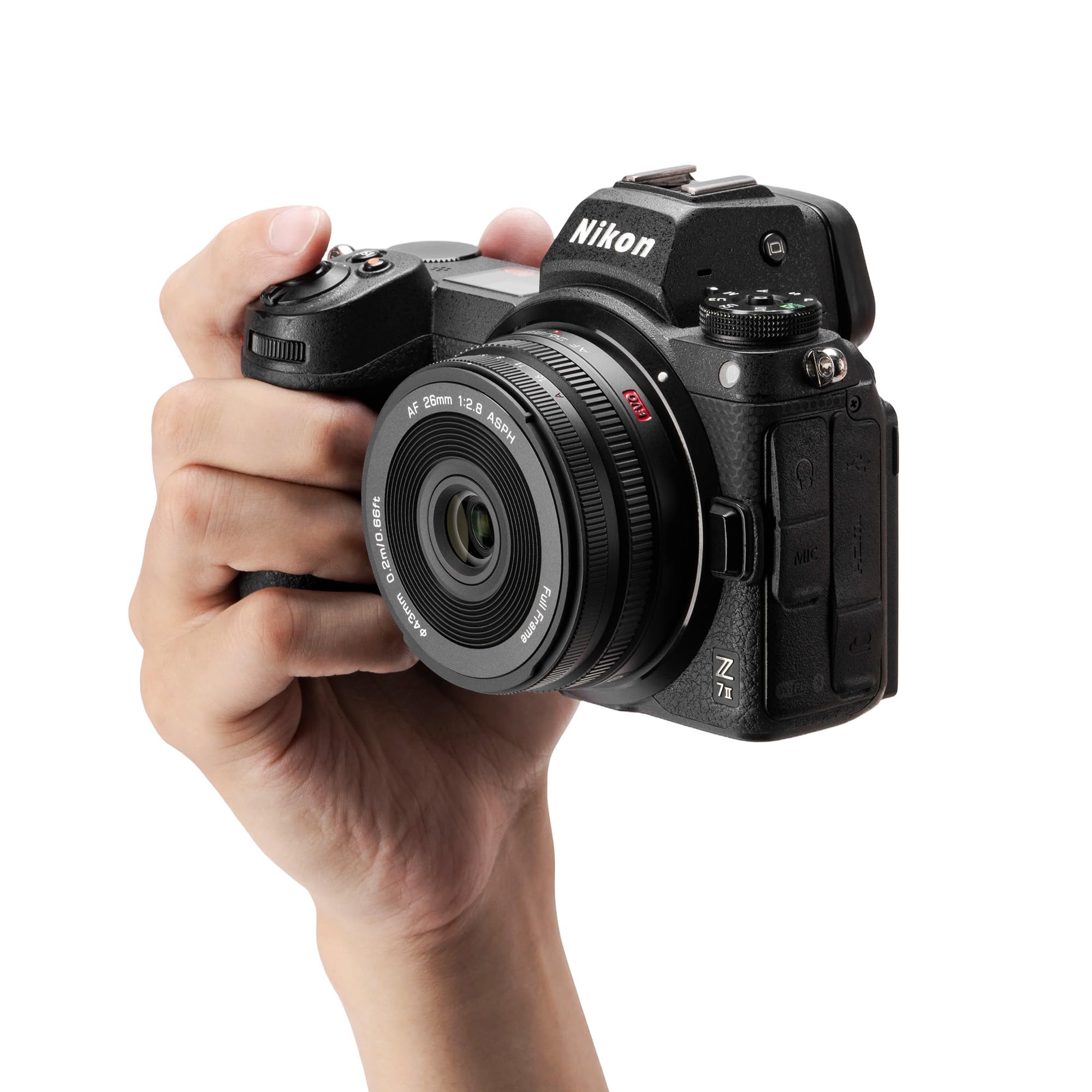 VILTROX 26mm F2.8 EVO Z Pancake Objektiv für Nikon Z | AF 26mm f/2.8 Z, Pancake Autofokus Vollformat Objektiv für Nikon Z6 III Zf Z8 Z9 Z30 Zfc Z50 II Z7 II ZR