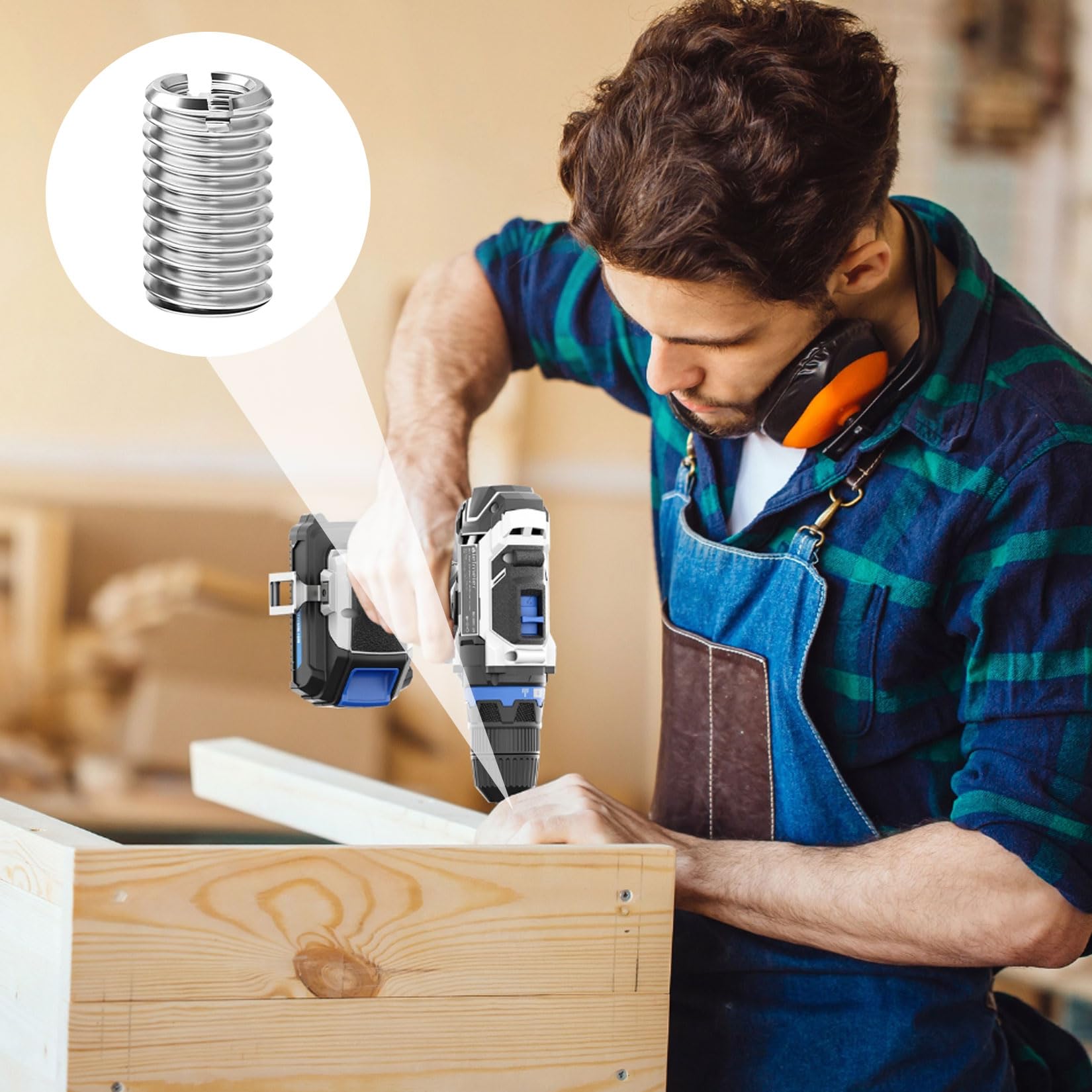 20 Pz Inserti filettati, Inserto Filettato M10 a M8, Boccola Filettata, Boccole Filettate in Acciaio Inox, Adattatori Filettati per Riparazione Filettature