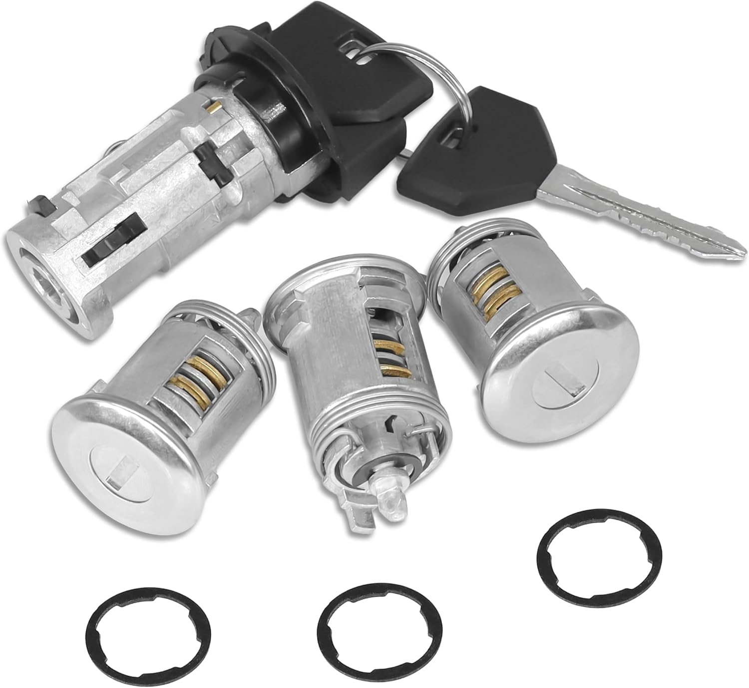 Ignition Switch Lock Cylinder with Door Lock & Keys Compatible with Jeep Wrangler YJ Cherokee XJ 1991-1995 Replace# 17250.05 924-908 4720929K 5161055AA