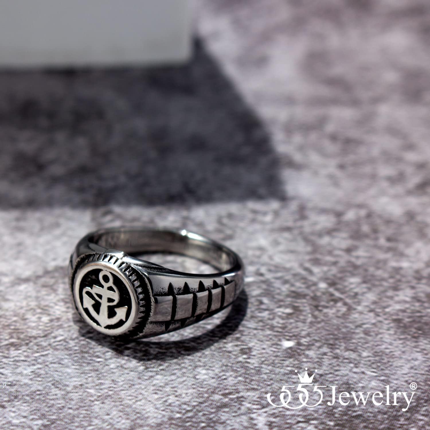 Anello Brosway - Uomo Ink Chevralier in Acciaio e Onice BIK129