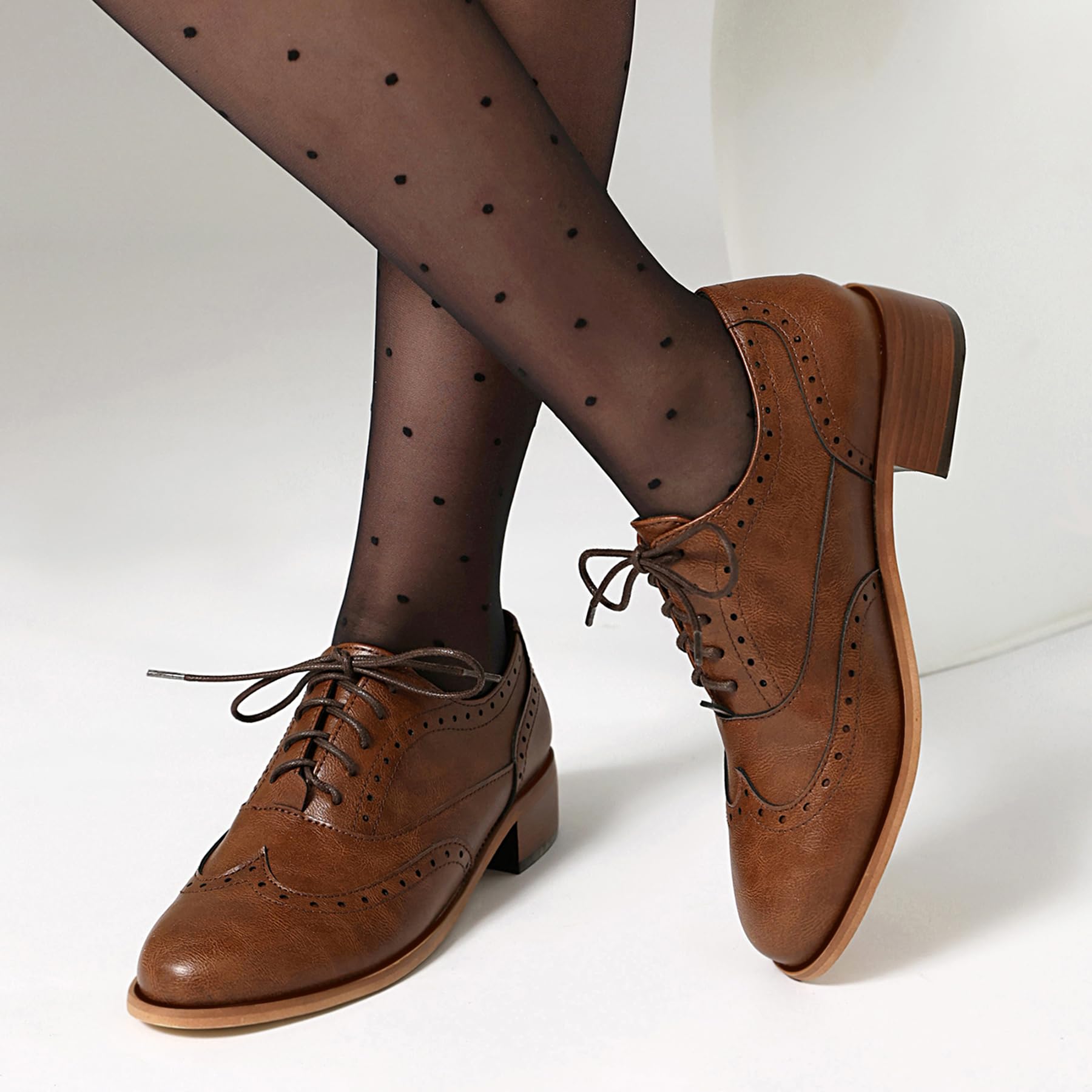 Gicoiz Bureau Oxford Derby Femme Hommes Lacets Chaussures Richelieu