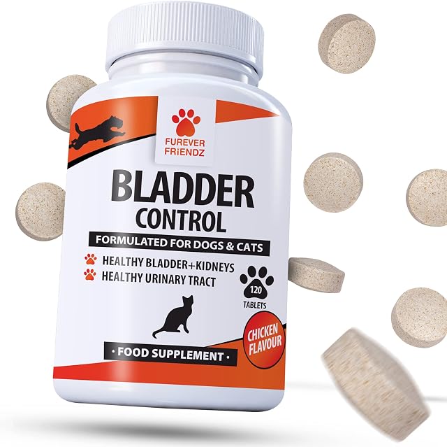 Bladder & Kidney Support Supplement for Dogs & Cats - 120 Tablets - Helps with Good Urinary Tract Health - With Cranberry & D-Mannose  Furever Friendz