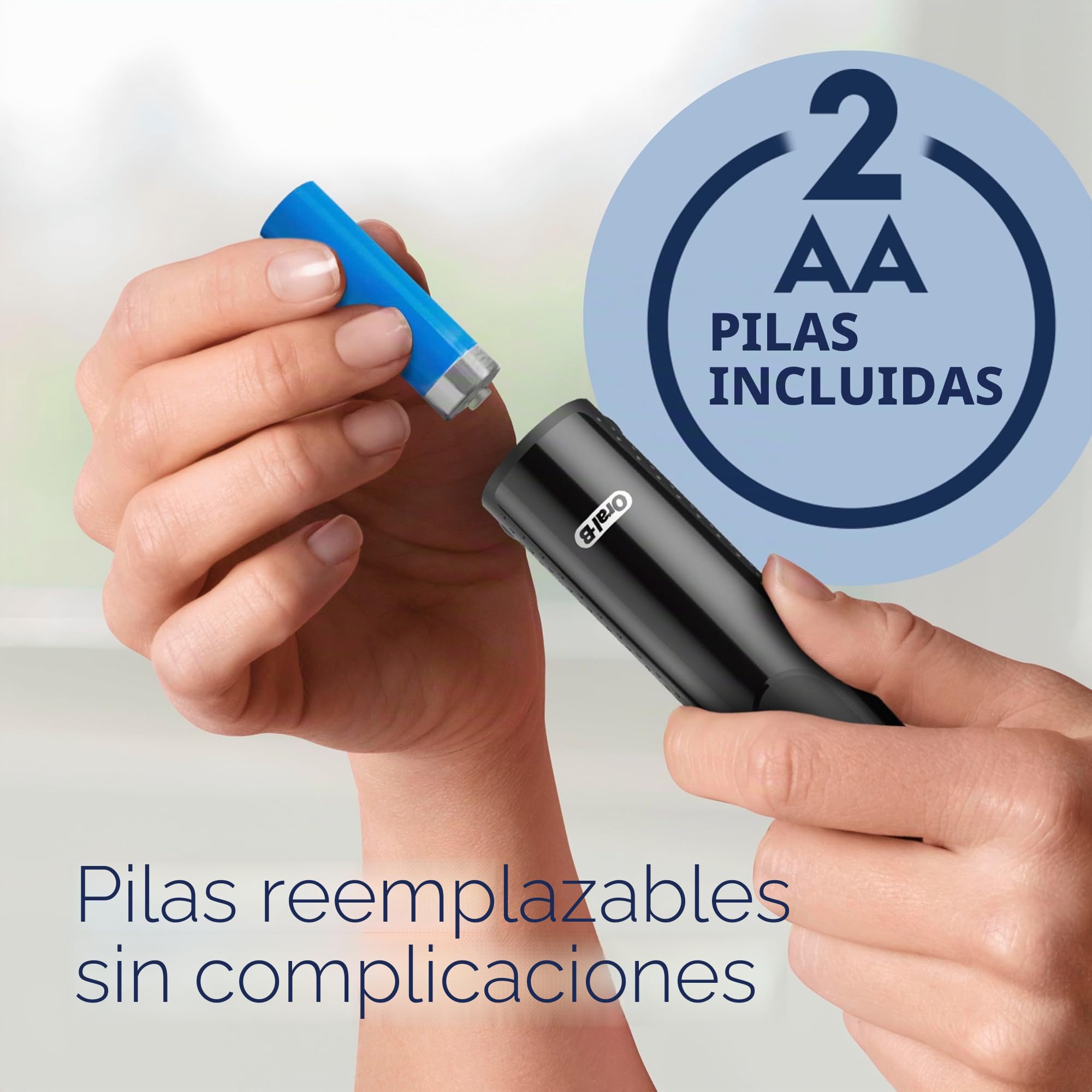 Oral-B Pro 100 CrossAction - Cepillo de dientes (funciona con pilas, 1 unidad), color negro