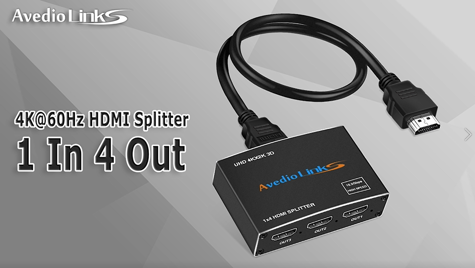 Amazon.com: avedio Links 4K@60Hz HDMI Splitter 1 in 4 Out with 4