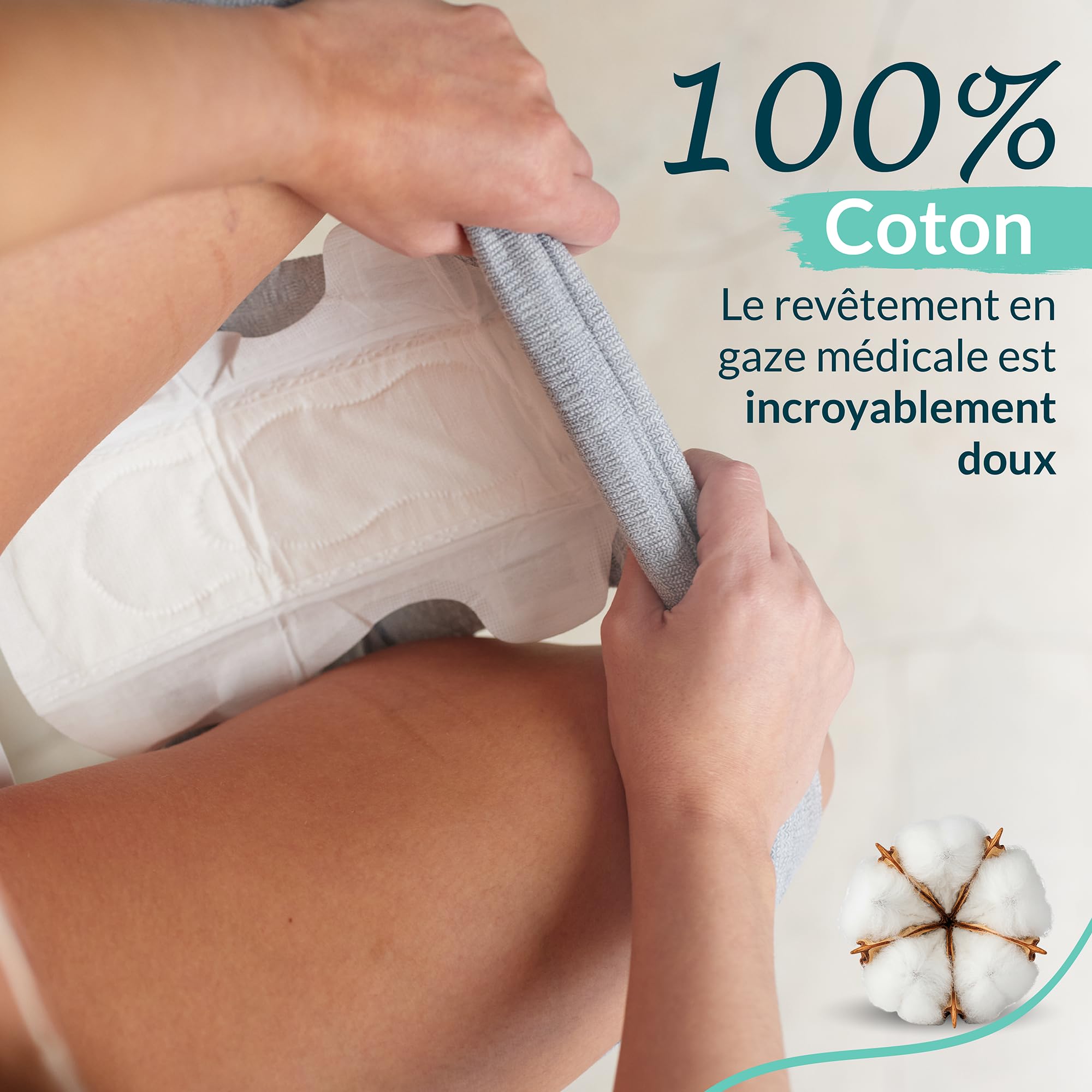 Lot de 16 serviettes post accouchement en coton – Ultra absorbantes, douces et hypoallergéniques – Confort post partum naturel