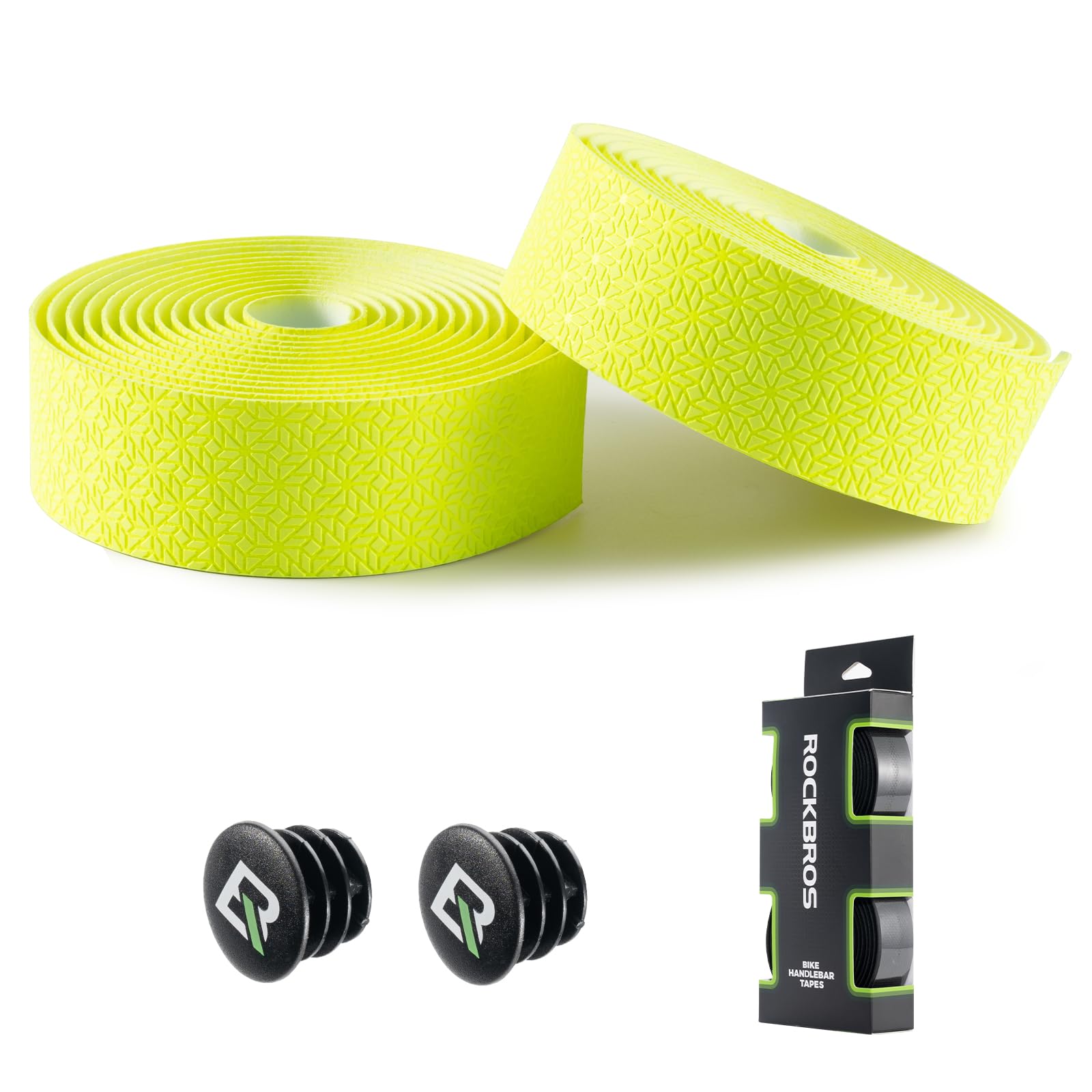 ROCKBROS Handlebar Tape for Road Bikes,2 Rolls of Road Bike Handlebar Tape,Extra Long 220cm and Thick 3mm,Self-Adhesive Grip Tape for MTB,Gravel,Road Bikes,and Urban Cycling,Road Bike Accessories
