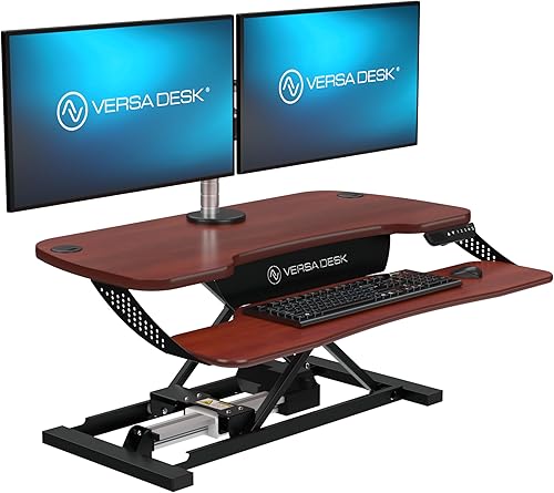 Miniatura 11 de VERSADESK® PowerPro™ Elite 40" x 24" - Convertidor de escritorio eléctrico ancho controlado por aplicación con puerto de carga USB. Eleva hasta 20