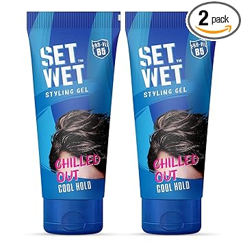 Set Wet Hair Gel for Men Casually Cool, 100ml (Pack of 2)| Medium Hold, High Shine | No Alcohol, No Sulphate