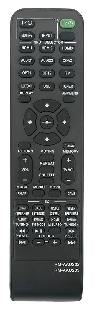 VINABTY RM-AAU202 RM-AAU203 交換用リモコン 対応機種: ソニー ホームシアターシステム HT-M77 HT-M55 HT-M22 STR-KM22 STR-KM55 STR-KM77 Buy VINABTY RM-AAU202 RM-AAU203 Replaced Remote fit for Sony