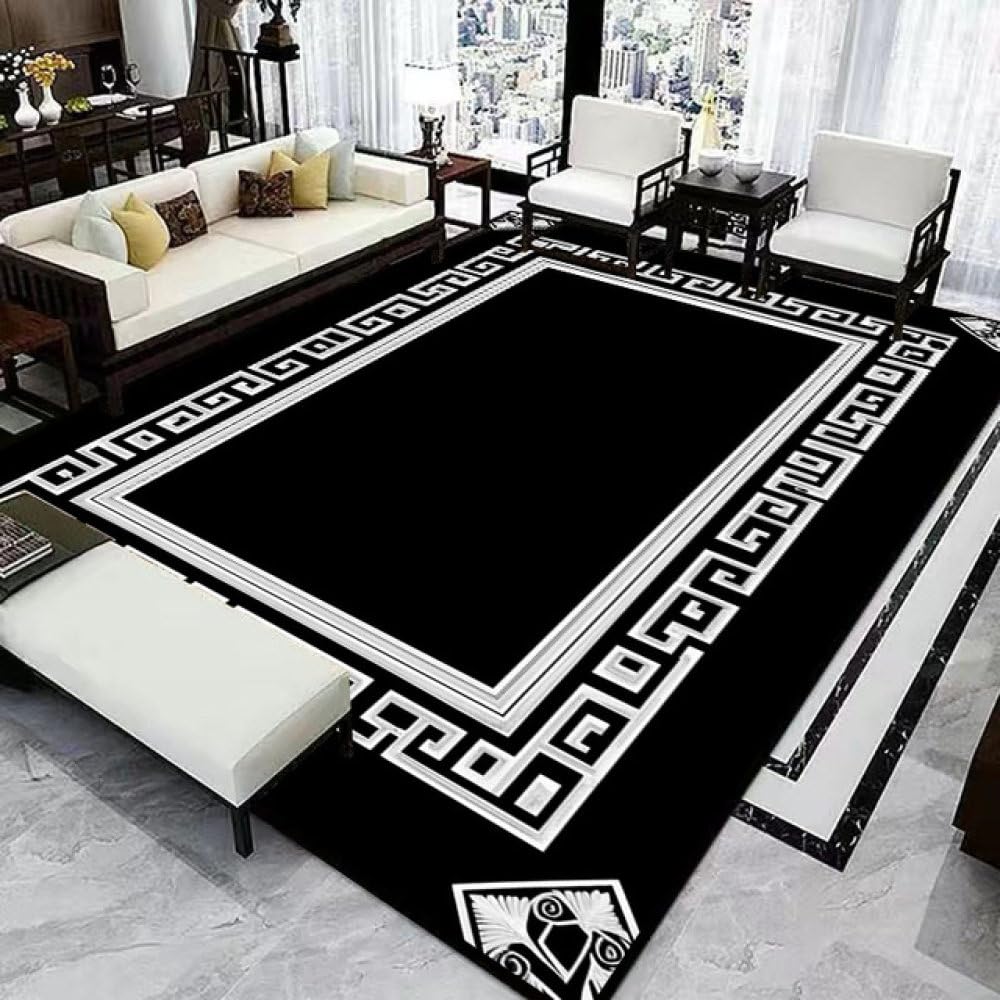Tapis de salon nordique flanelle 160x230cm anti-sol froid pour chambre