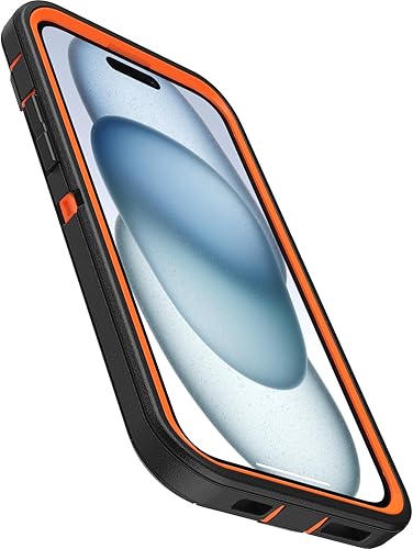 Miniatura 3 de OtterBox Funda para iPhone 15 Plus y iPhone 14 Plus Defender Series - REALTREE EDGE (naranja intensonegroborde RT), resistente y duradera, con