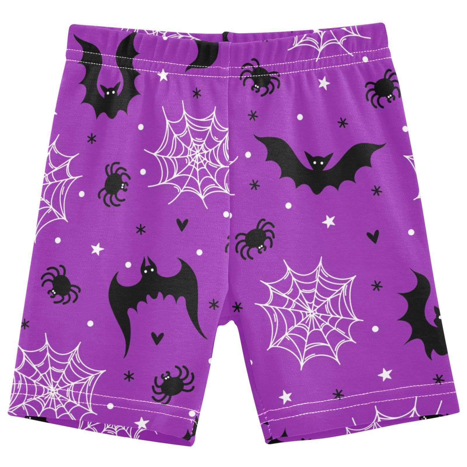 Dallonan Girls Dance Shorts, Toddler Biker Shorts Cartwheel Under Dress Halloween Symbol Kids Biking Clothes 4-10Y Multi