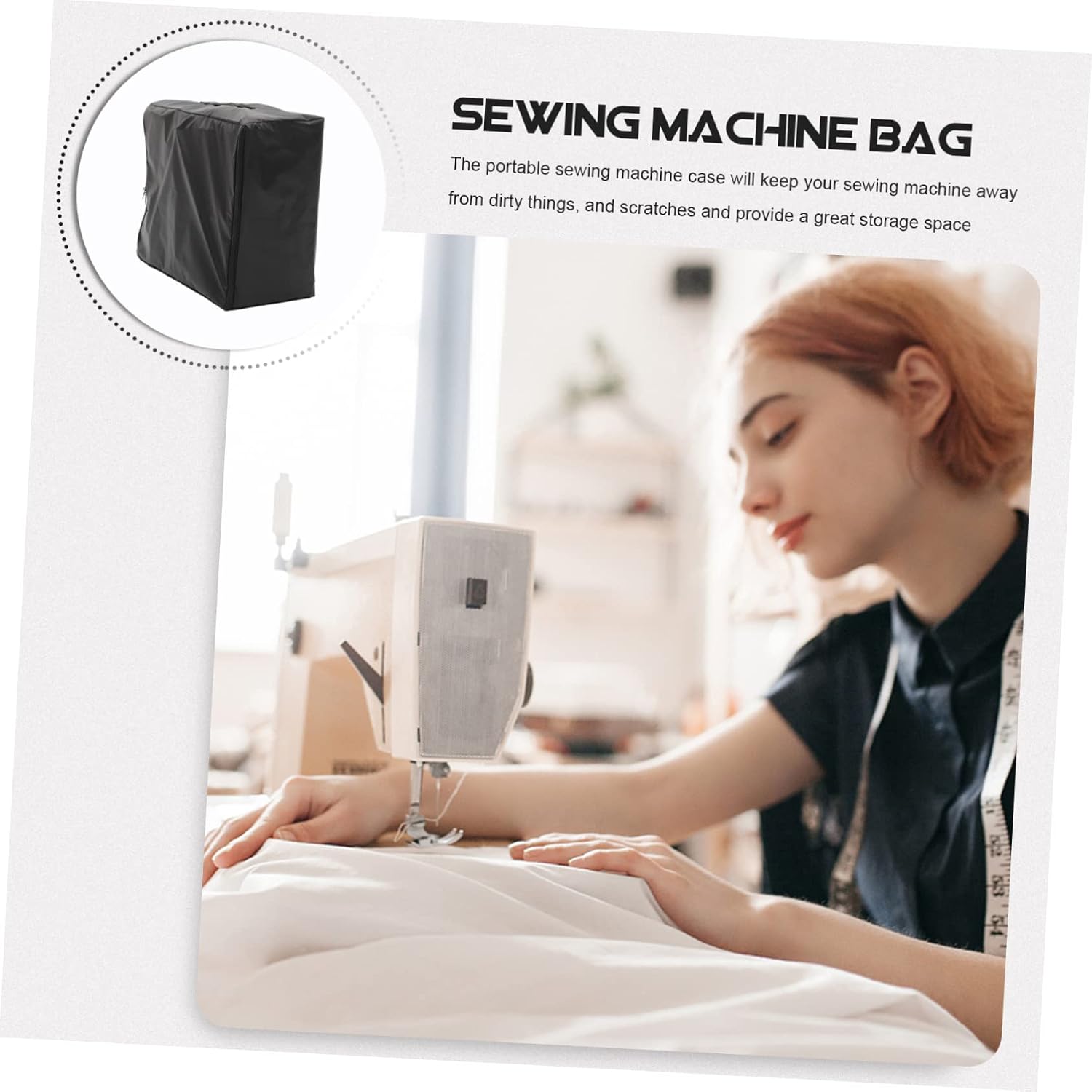 Portable Sewing Machine Cover Storage Bag for Home Sewing Enthusiasts