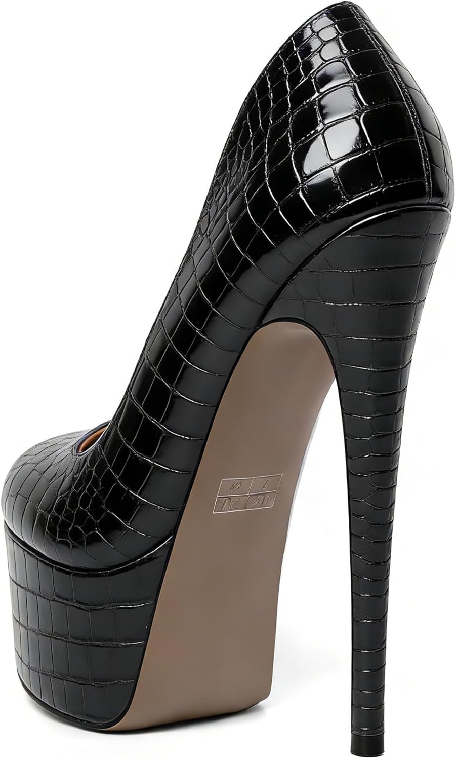 Eldof Womens High Heel Platform Pumps Round Toe Sky High Stilettoes 6" Party Dress Platform - Image 6