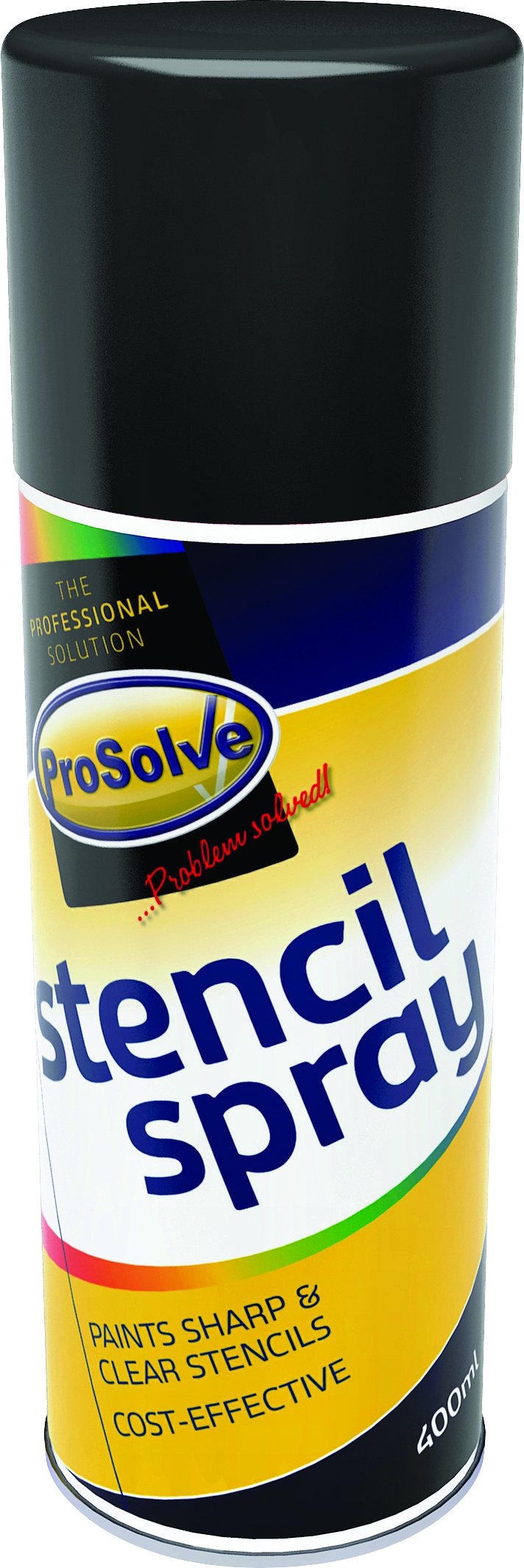 Prosolve SSBLA4 Stencil Spray Paint Aerosol, 400 mL, Black