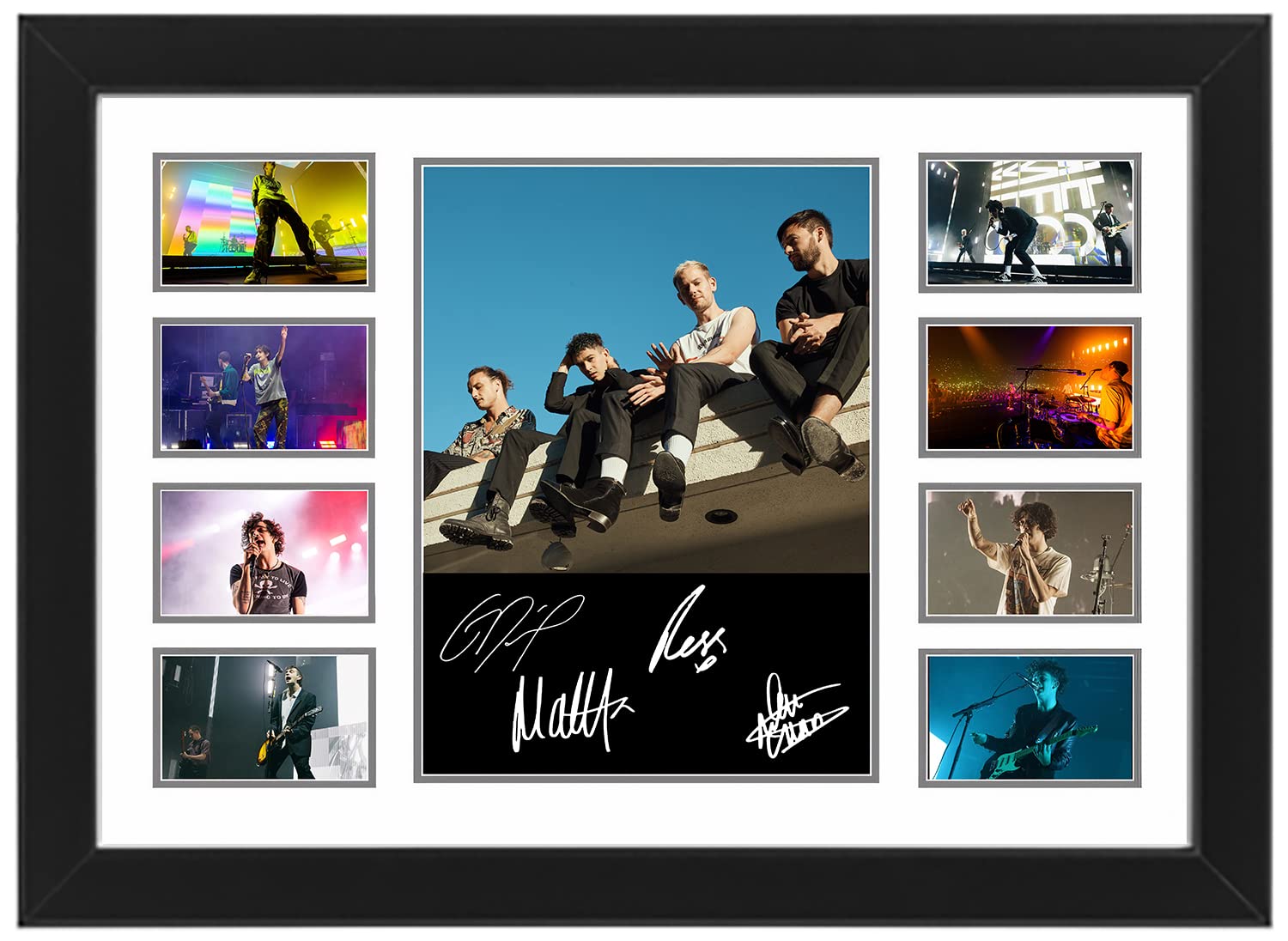 The 1975 Autographed Collage Poster Print, Wall Art for Fans of the Band Limited Edition, Fan Merchandise, Memorabilia