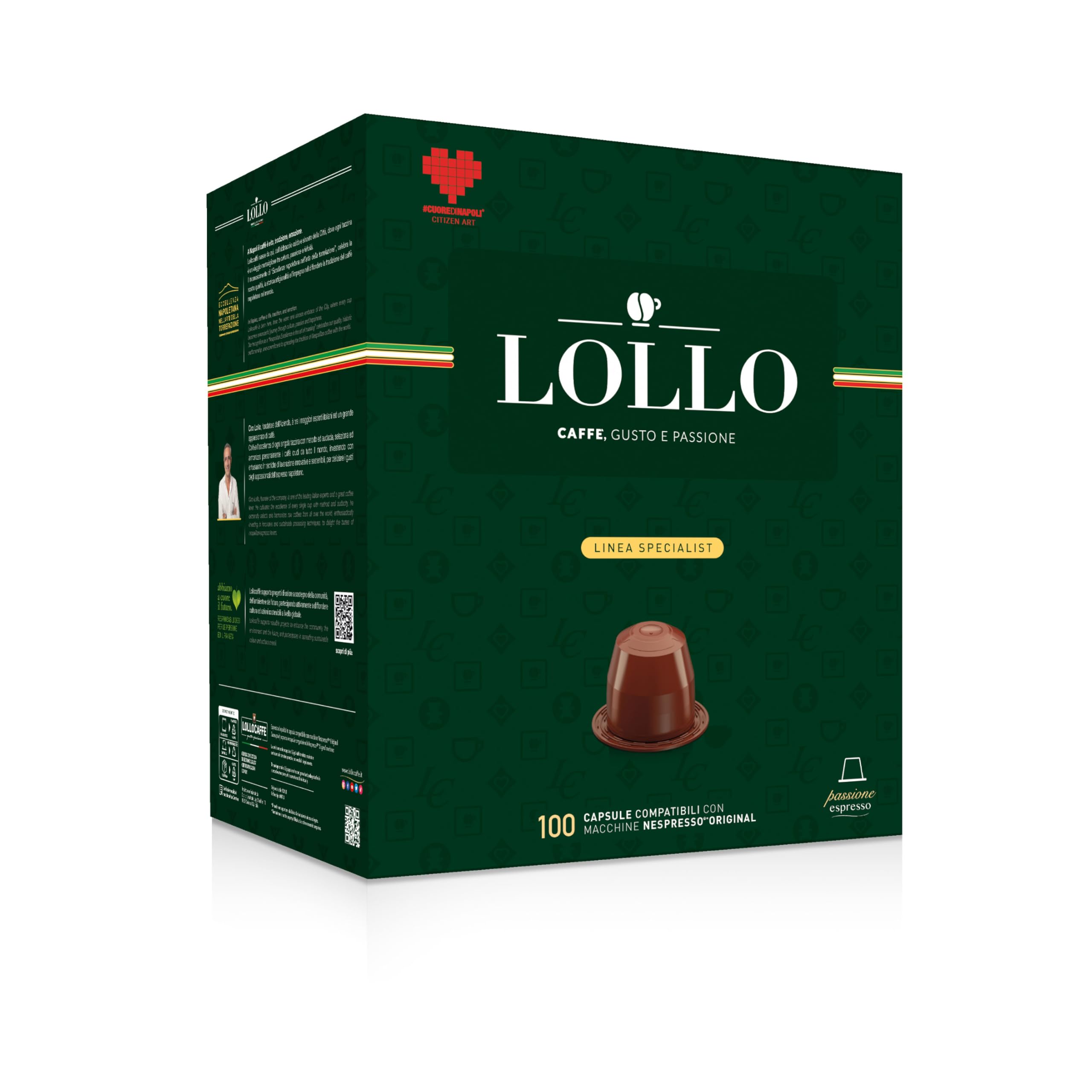 Lollo Nespresso kapsułki (Nero, 100 kapsułek)