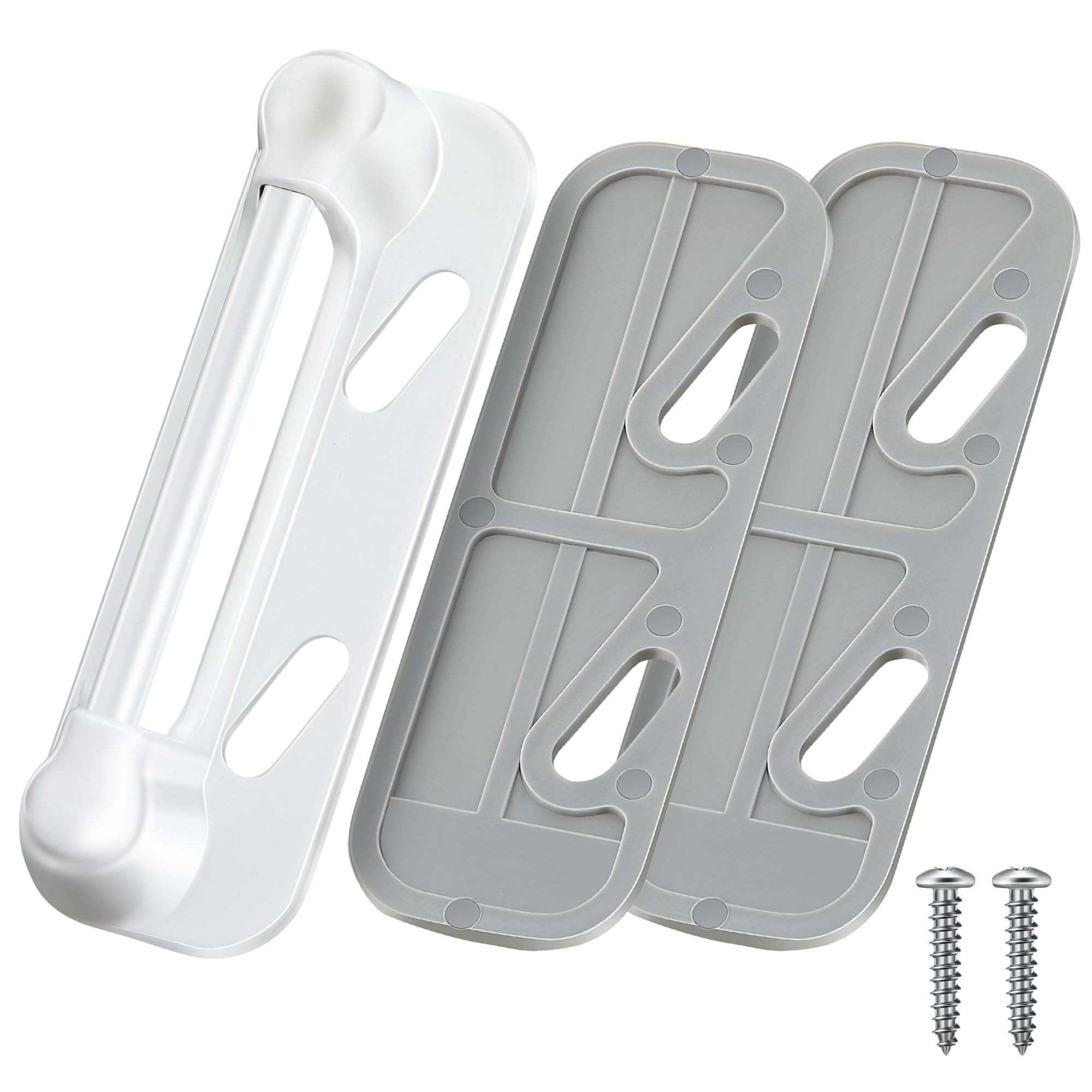 Enhon 1 Pack Screen Door Spring Strike Plate(Low Profile Spring,White)