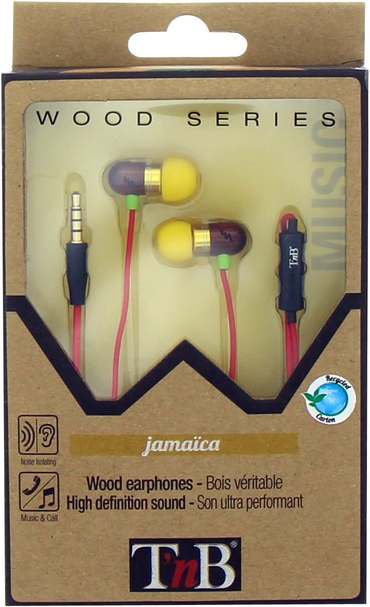 T 'NB Wooden Series Jamaica Eswoodrg HandsFree Kit with Jack Connector
