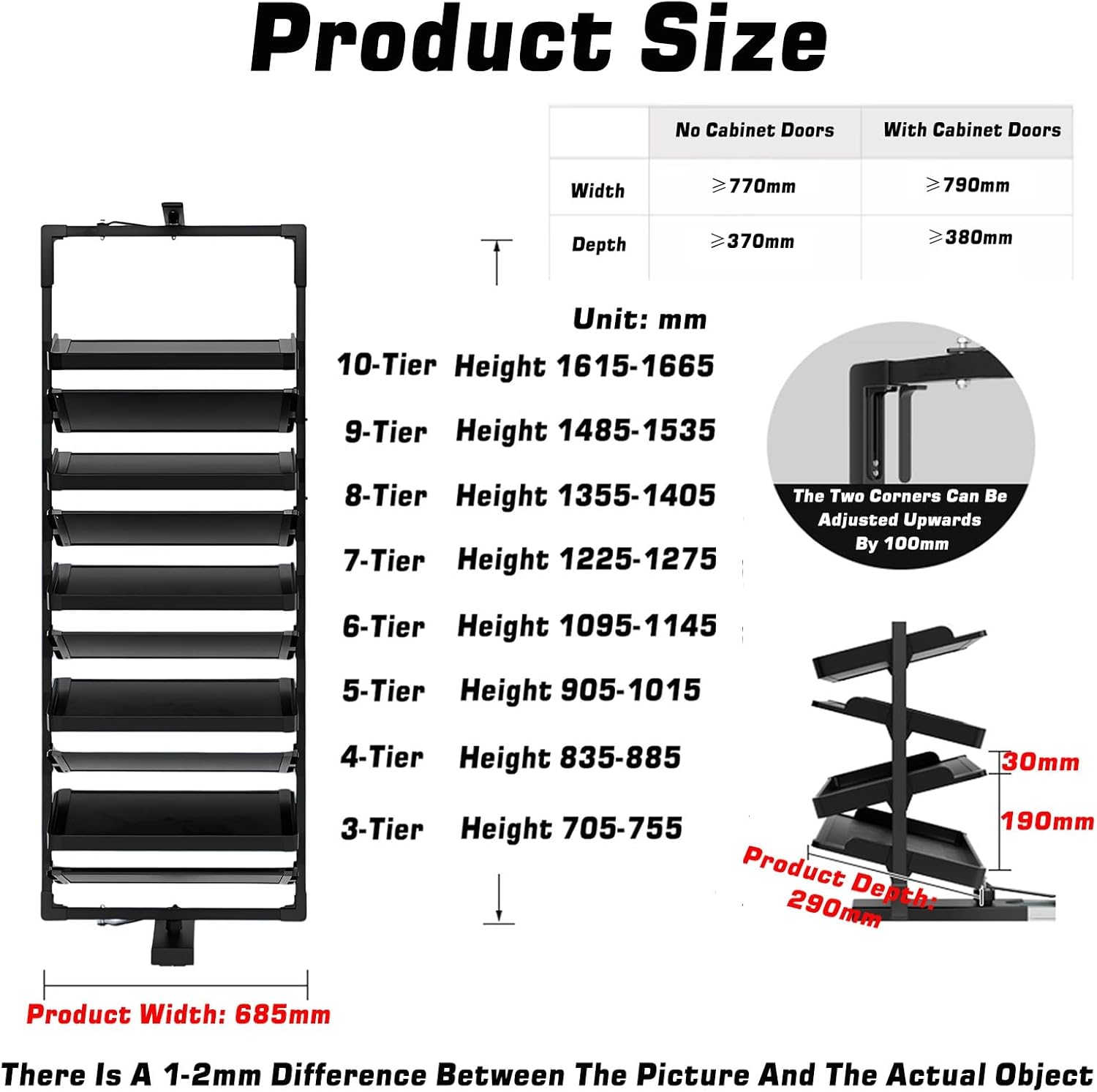 Shoe Storage Cabinet Cabinets Hallway Slim Cupboard Cupboards Hallways Slimline，360° Rotating Shoe Rack,Height-Adjustable Pull-Out Shoe Organizer,Aluminum Alloy Multi-Layer Shelf,Save Space(