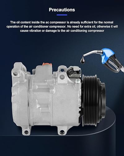 Miniatura 170 de ECCPP Compresor de CA 2001-2006 apto para Hyundai Santa Fe 2.7L Compresor de CA de enfriamiento rápido con embrague