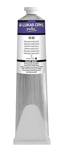Lukas Cryl Liquid - Pintura acrílica de cuerpo suave para vertido, pintura acrílica profesional de baja viscosidad, tono violeta ultramarino, 6.8 fl