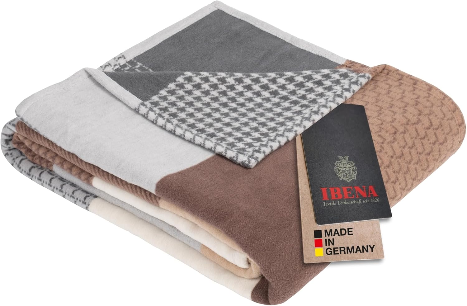 Ibena Pittsburgh Baumwolldecke 140x200 cm Kuscheldecke Biobaumwolle