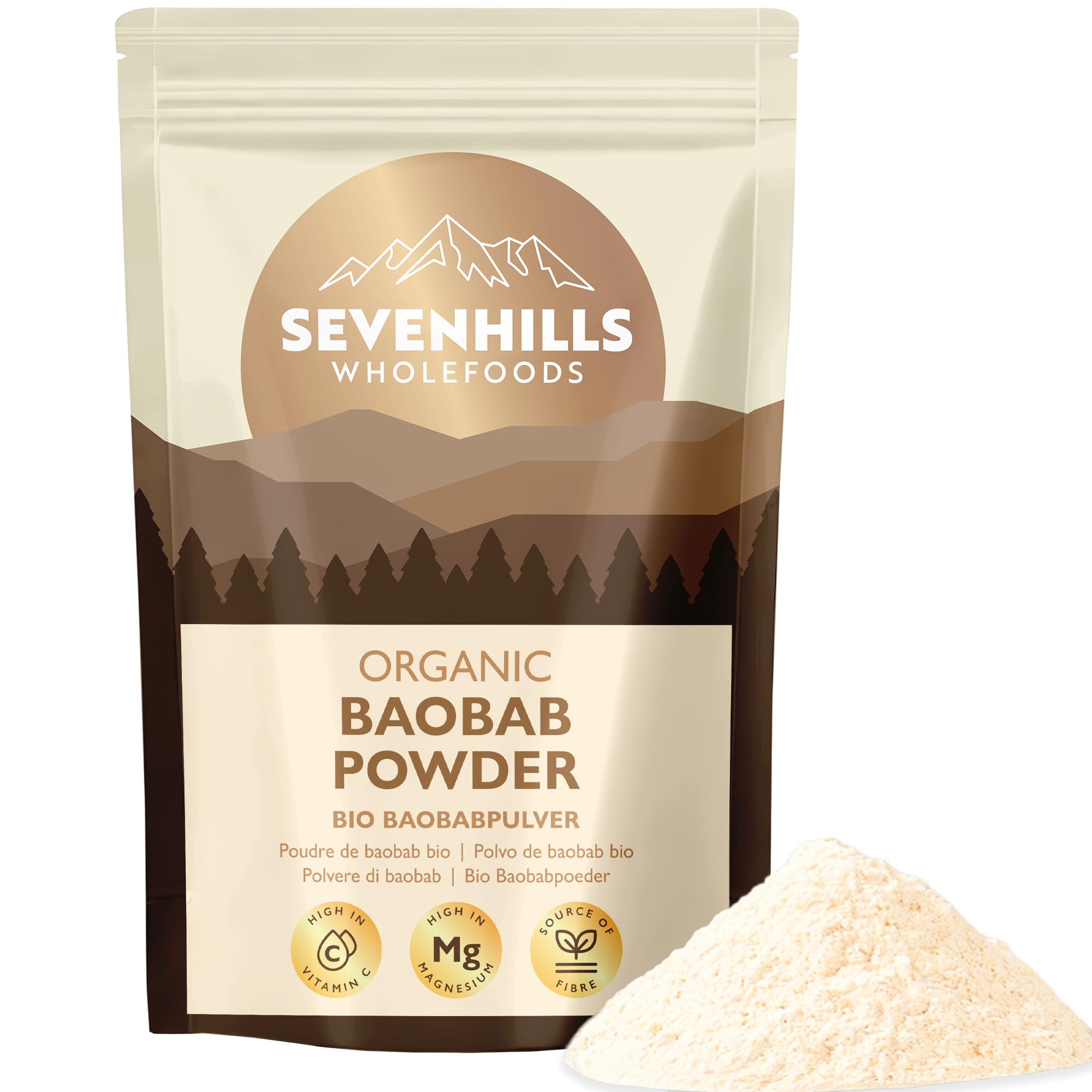 Sevenhills Wholefoods Organiczny Surowy Baobabu W Proszku 1kg