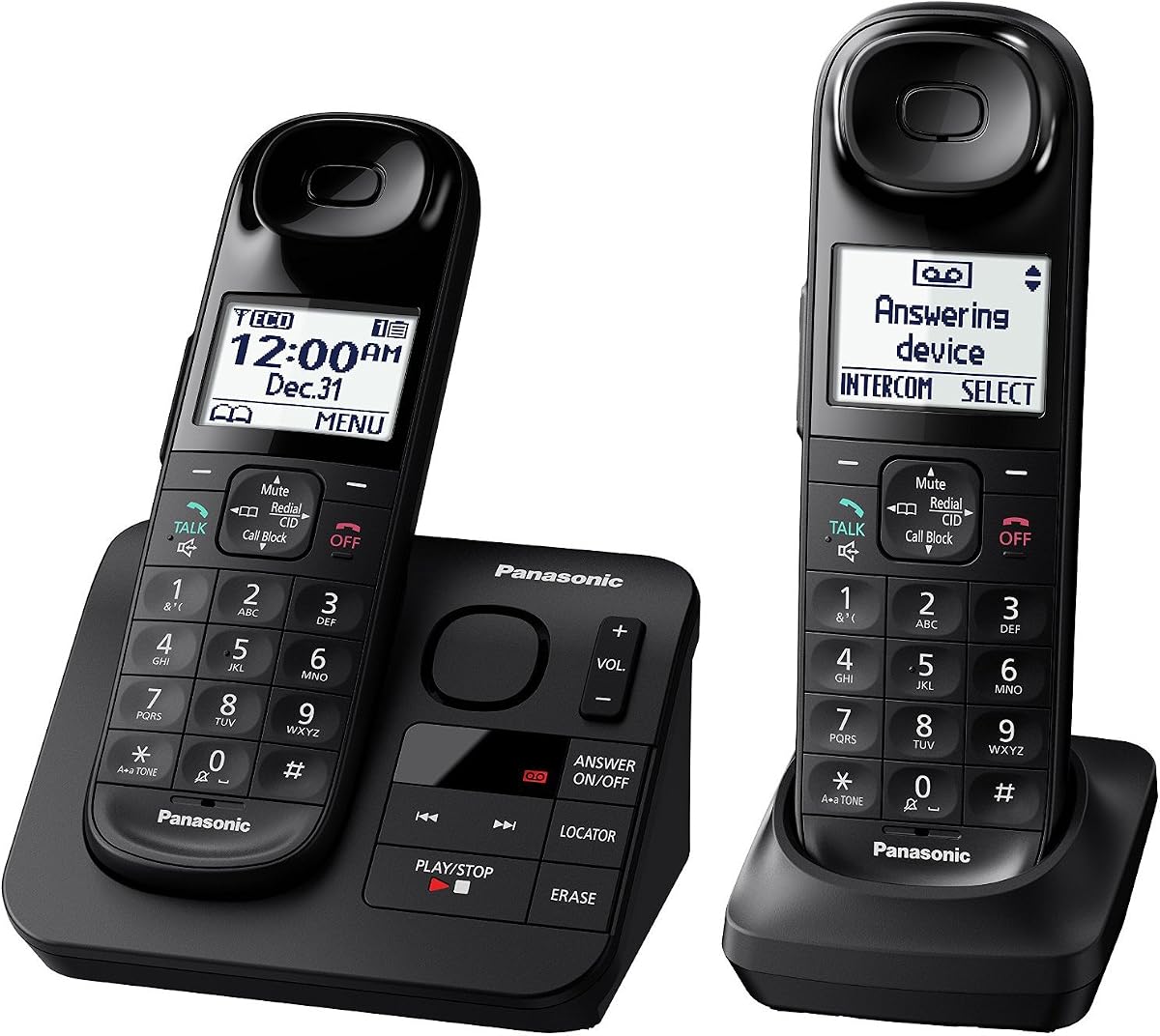 KX-TGL432B Dect_6.0 2-Handset Landline Telephone, Black