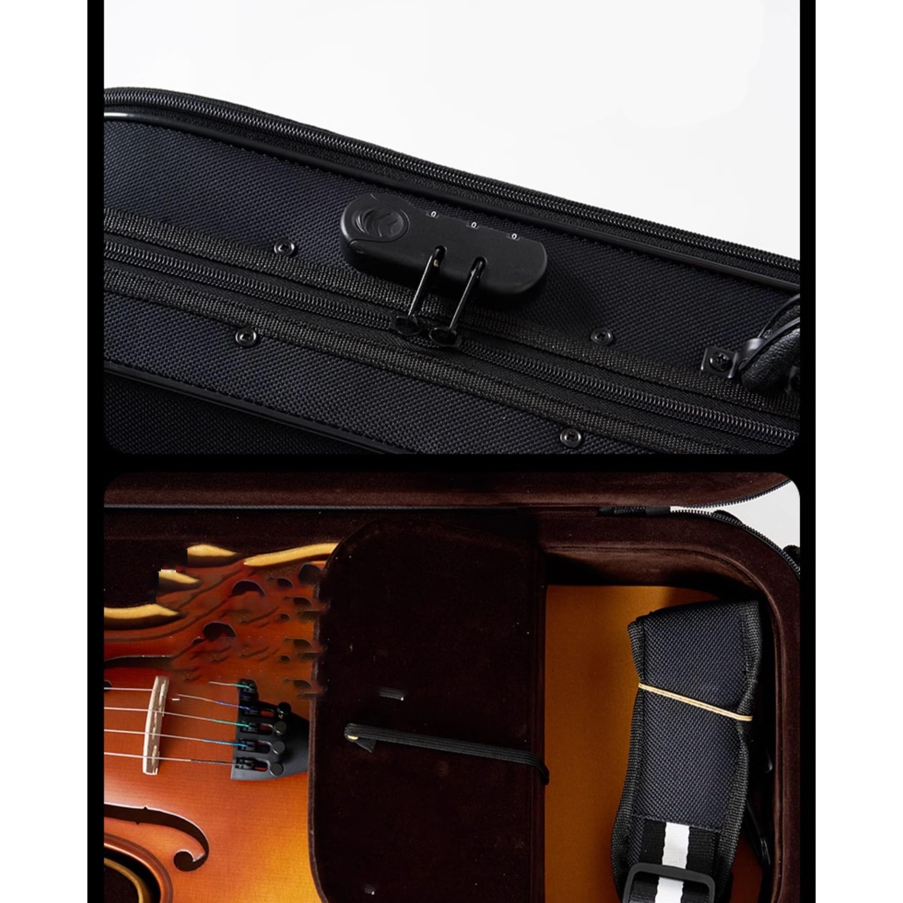 El Estuche Para Violín Es Muy Útil. La Funda Para Violín Tiene Correas Ocultas 4/4. Estuche de violín profesional