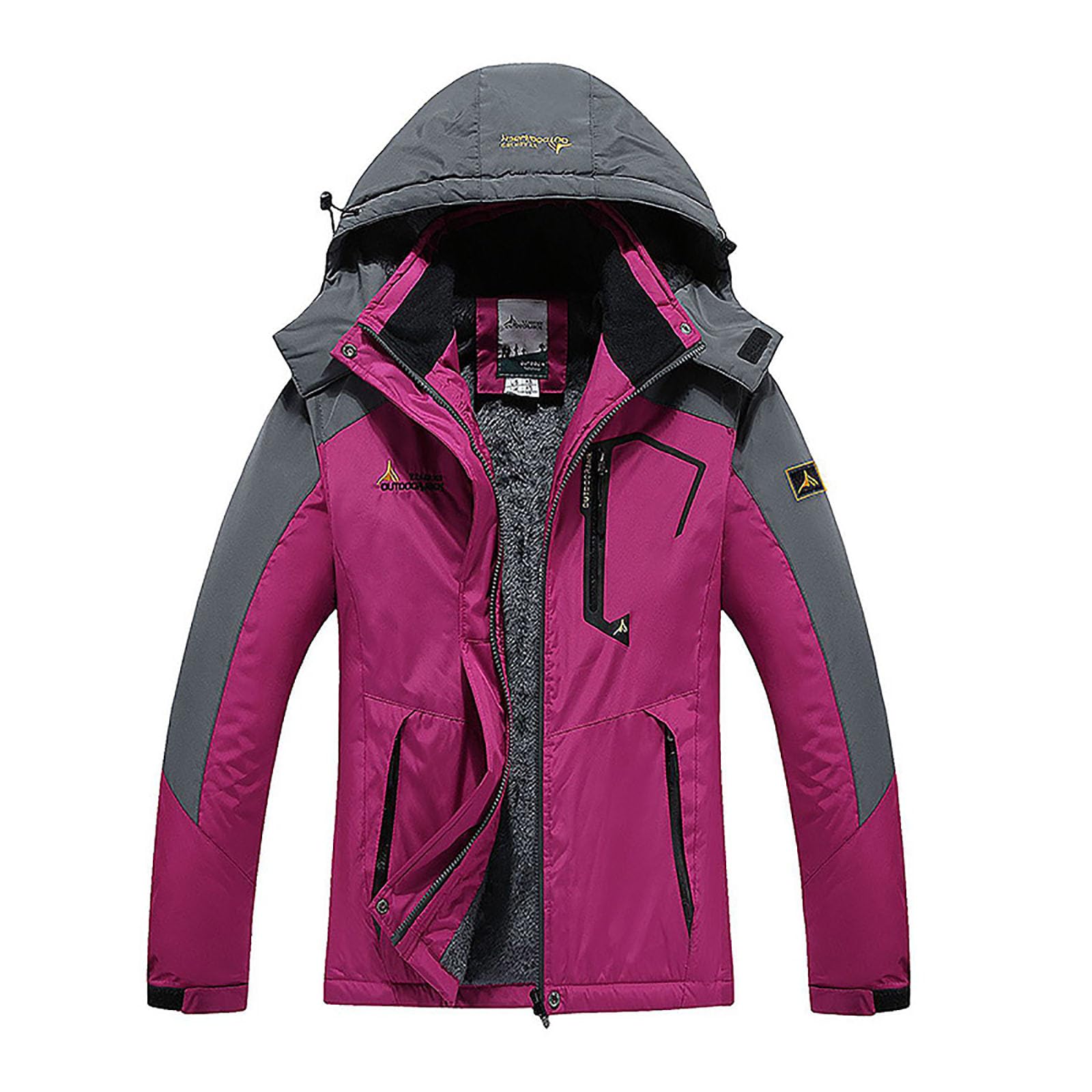 Giacca a Vento Donna Invernale Calda Parka Giaccone da Lavoro Antivento Giacca Pesante Giacca da Sci Impermeabile da Snowboard Antivento Cappotto da Montagna con Cappuccio
