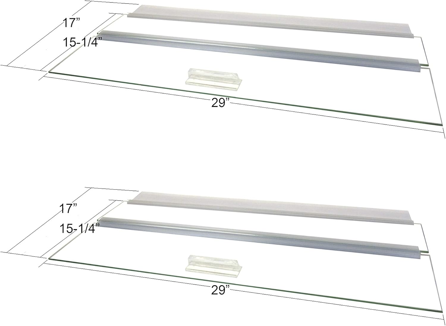Glass Canopy Set for 85 Gallon Long, 120 Gallon Extra High, and 100 Gallon Aquariums by Aquarium Masters, AM36018, for 60" Long x 18" Wide Aquarium Masters Aquariums with Center Brace