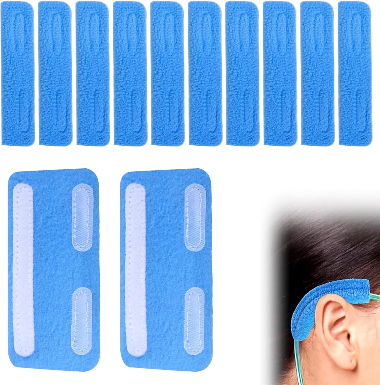 Nasal Cannula Ear Cushion Soft Oxygen Ear Pads 10 Pcs Oxygen Cannula Face Cover Cannula Ear Protectors for Oxygen Users to Help Relieve Ear Pain and Cheek Discomfort