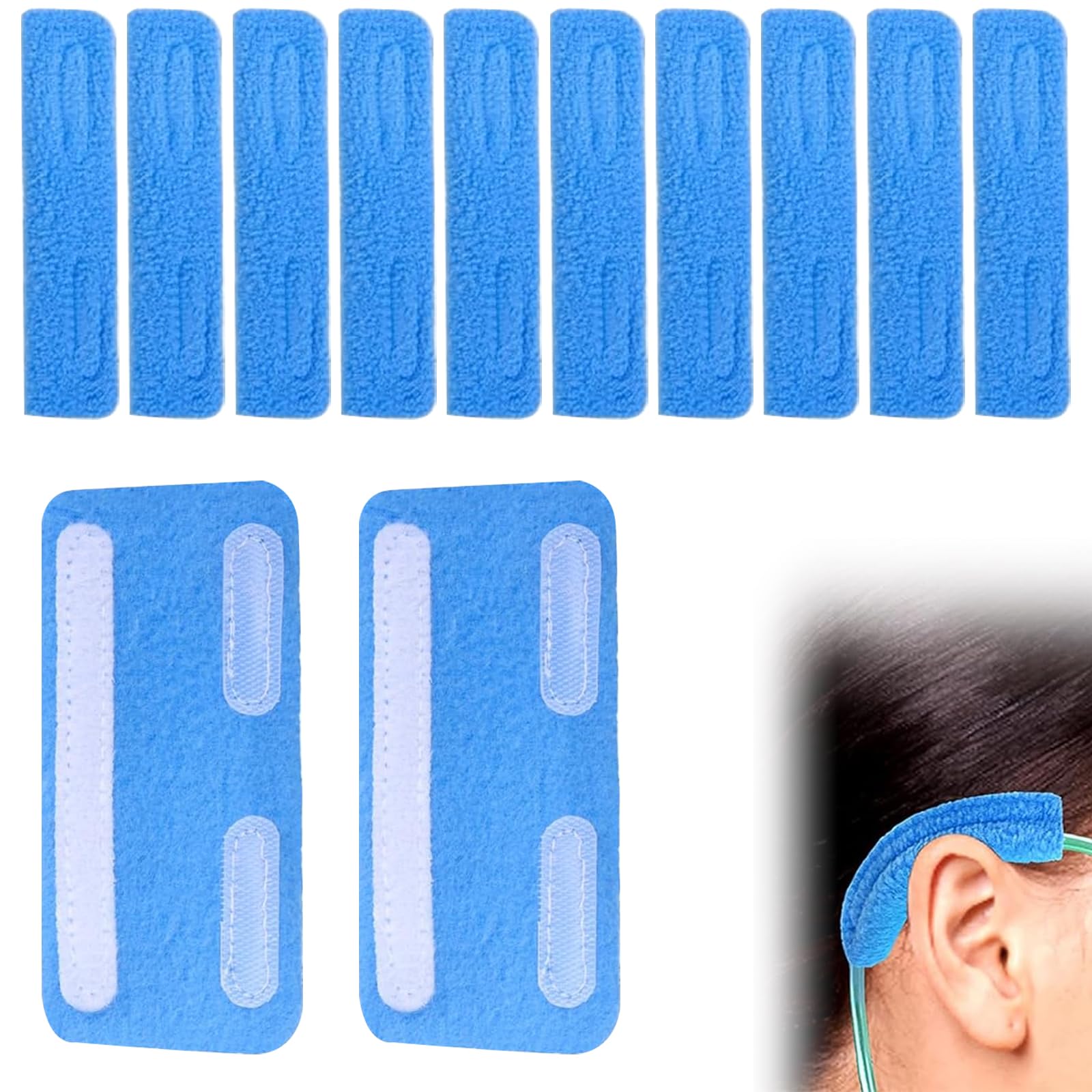 Nasal Cannula Ear Cushion Soft Oxygen Ear Pads 10 Pcs Oxygen Cannula Face Cover Cannula Ear Protectors for Oxygen Users to Help Relieve Ear Pain and Cheek Discomfort