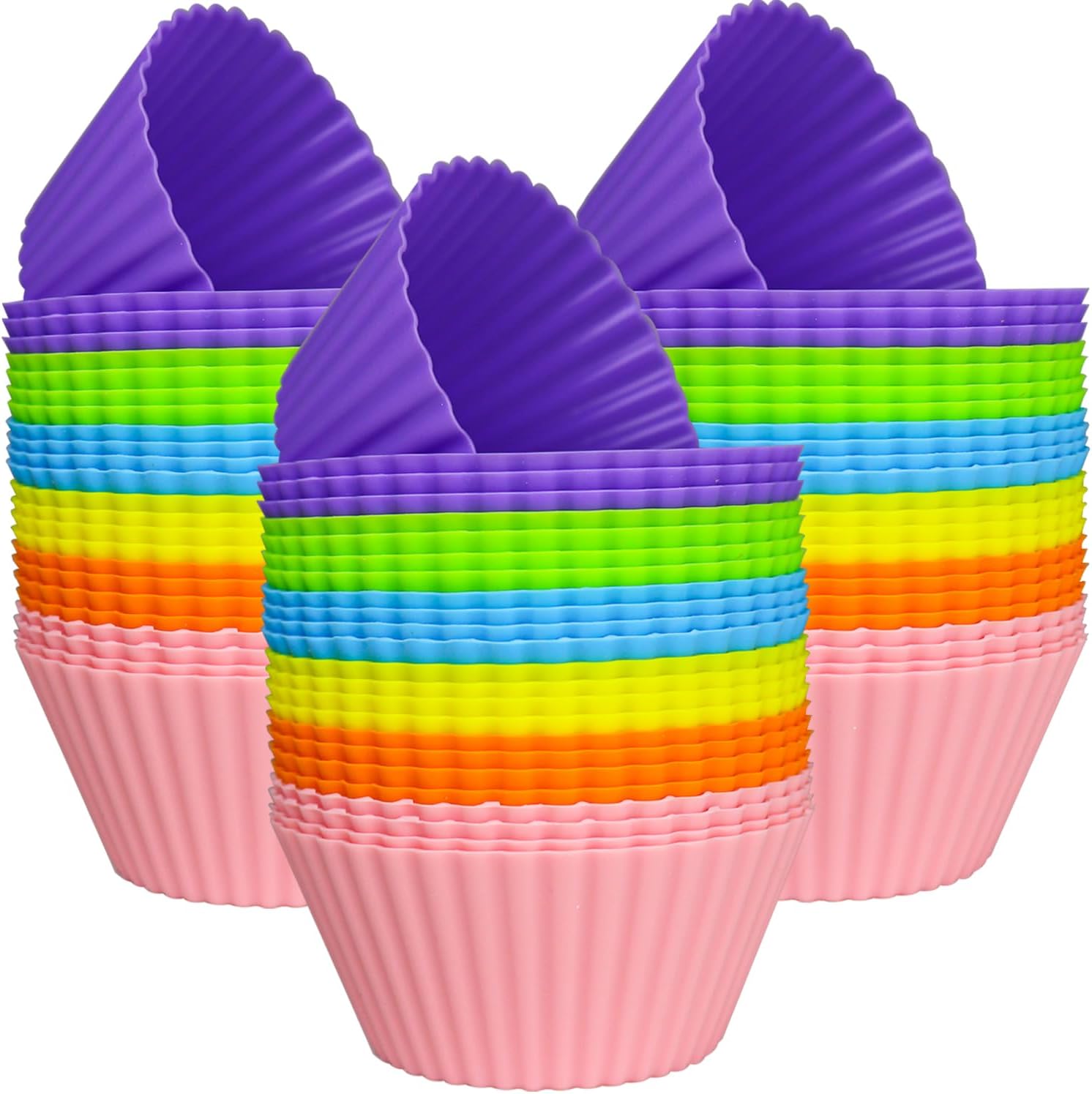 Reusable Silicone Cupcake Baking Cups 72 Pcs Silicone