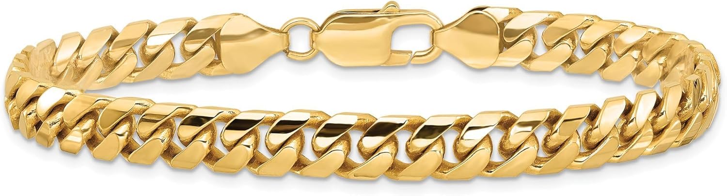 Reeds Miami Cuban 10k Yellow Gold Chain Bracelet 6.75mm