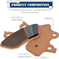 Vista 6 de Pastillas de freno sinterizadas para Harley Davidson Softail FLSTCI FLSTC Heritage Classic 2000-2007/Davidson FXST Softail Standard 2000-2007