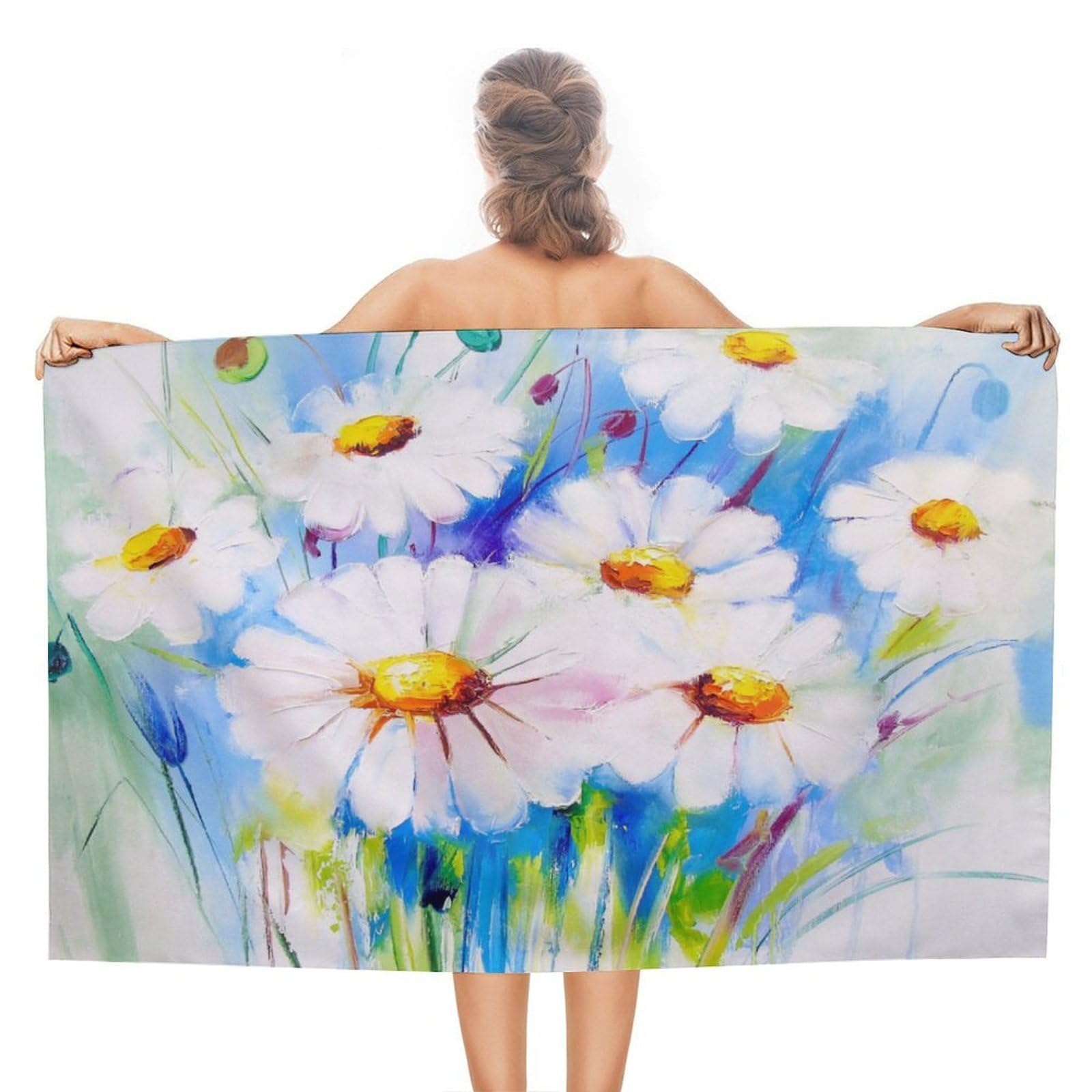 Serviette de plage compacte Chamomile pour éliminer l'encombrement