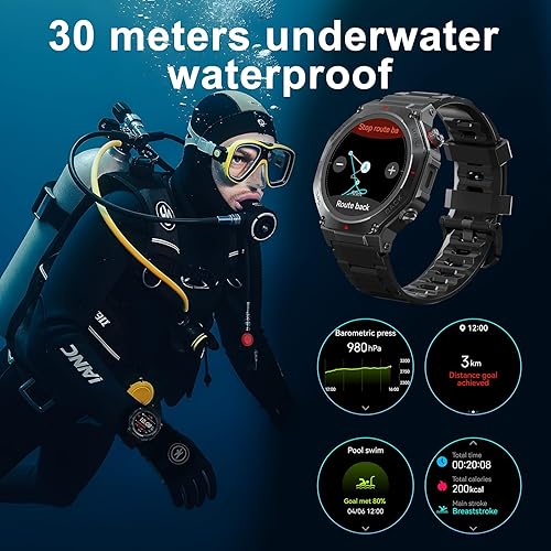 Miniatura 4 de Keenergy - Reloj inteligente para hombres y mujeres, pantalla táctil HD de 1.5 pulgadas, reloj inteligente con rastreador de actividad física,