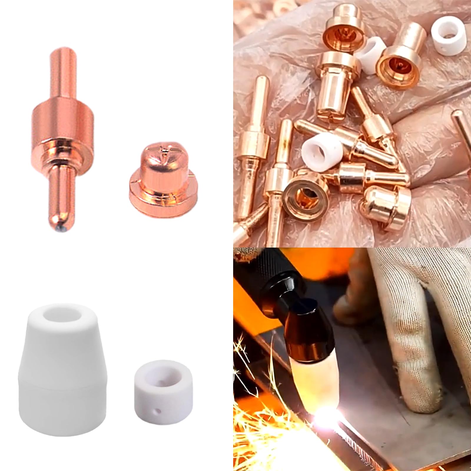 40 Pezzi PT31 Taglio Plasma Parkside Accessori Plasma Taglio Ugello Elettrodo Consumabili per CUT-30, 40, 50 LG-40, PT-31 (Standard)