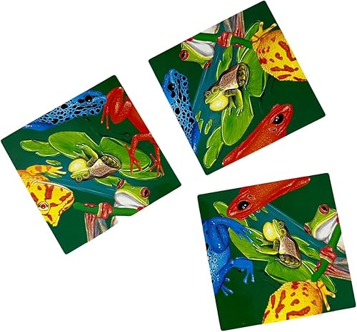 Miniatura 2 de Scramble Squares Frogs - Rompecabezas desafiante de 9 piezas, juego mental y juego mental para jóvenes y mayores por igual, atractivo y creativo con