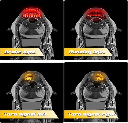 Miniatura 3 de QUASCO Luz trasera de freno LED ahumada con señal de giro compatible con Honda CBR600RR 2003-2006, CBR1000RR 2004-2007