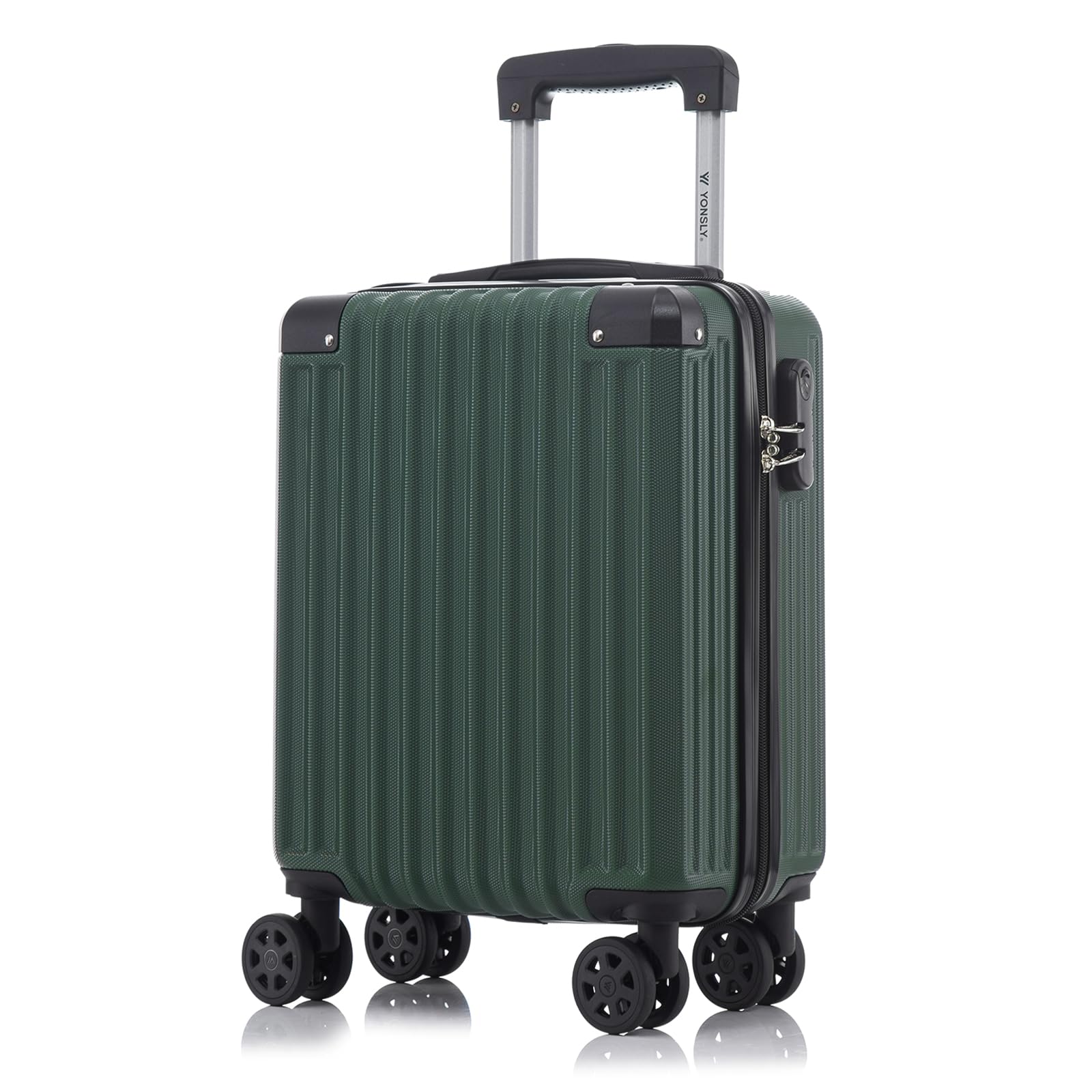 yonsly Koffer Suitcase, Trolley Reisekoffer, Rollkoffer Handgepäck mit 4 Rollen 360°, ABS Hartschalen, Sicherheitsschloss, Weicher Gummigriff, 210D-Futter