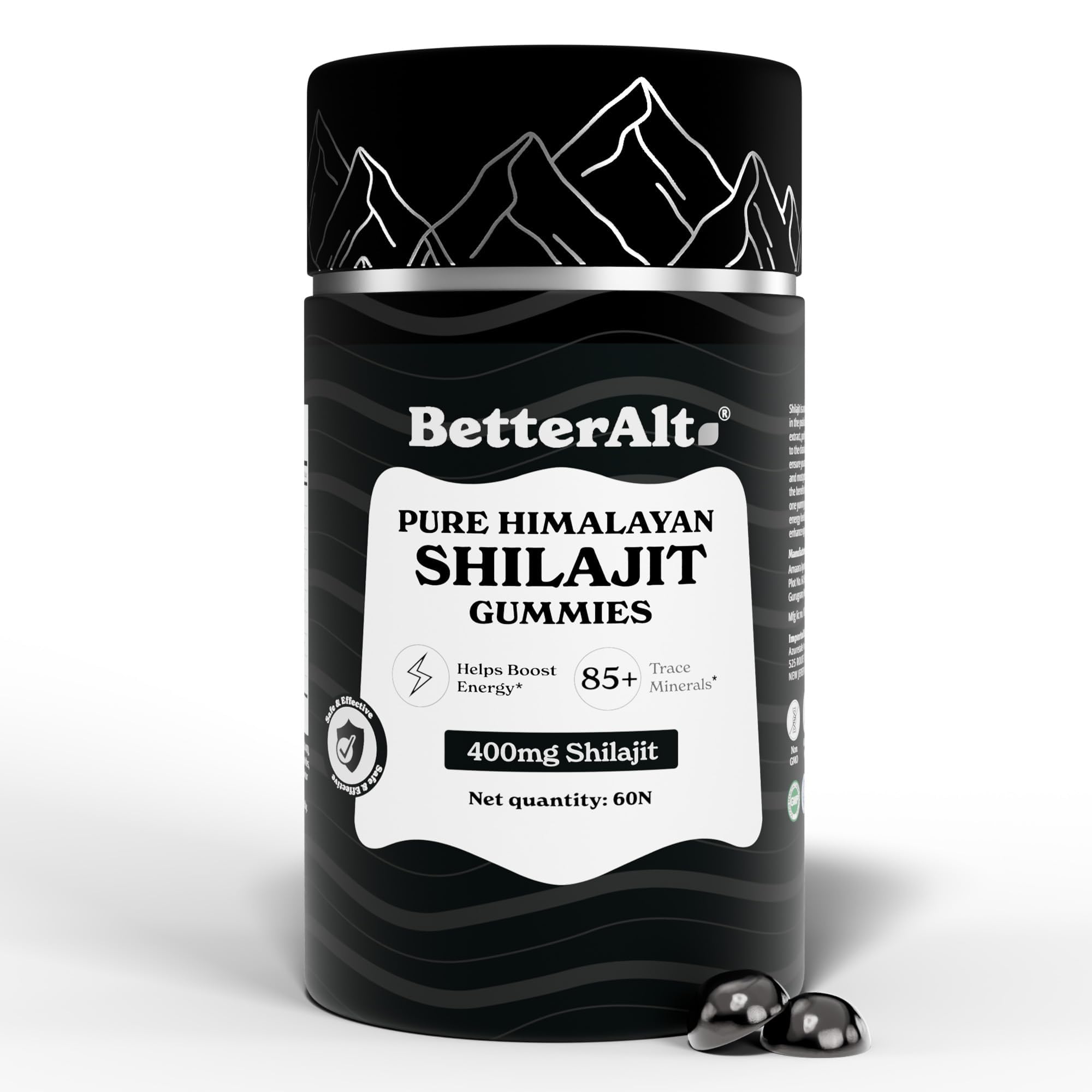 Better Alt Pure Himalayan Shilajit/Shilajeet Gummies with 100% Shilajit|Helps Muscle Recovery|Boosts Strength,Stamina & Improved energy|75%+ Fulvic Acid| Travel Friendly - Tamarind Flavor