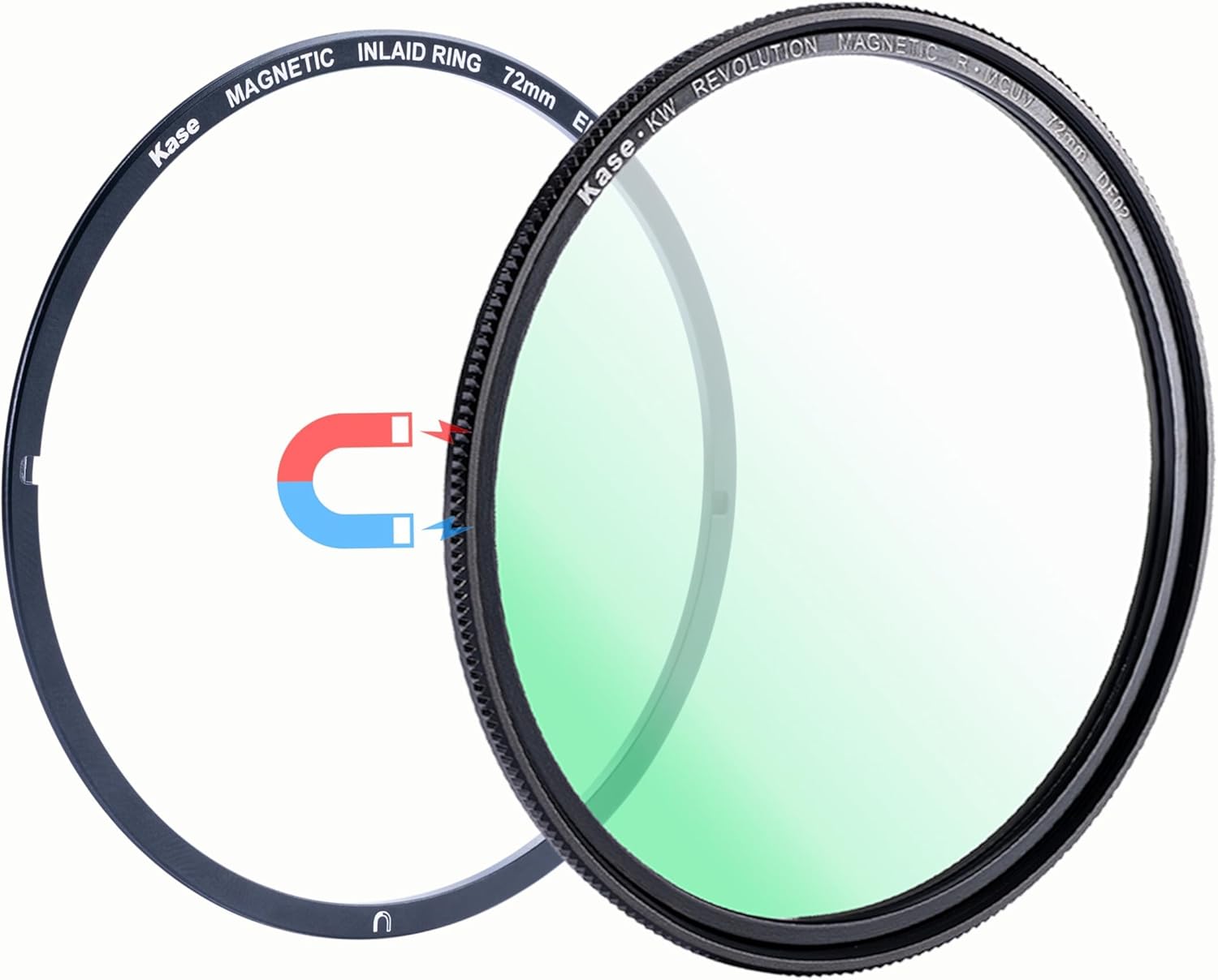 Kase 95mm Wolverine Revolution Plus Magnetic MCUV UV Protection Filter with Inlaid Adapter Ring, Shockproof Tempered Optical Glass & Ultra-Low Reflectivity 0.1%