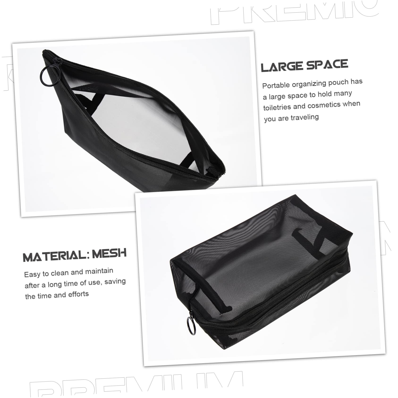 ABOOFAN 10piezas Bolsa De Almacenamiento De Cosméticos De Transparente para Organizador De Artículos De Aseo para Hombres De Gran Capacidad Neceser De Ducha y Accesorios De