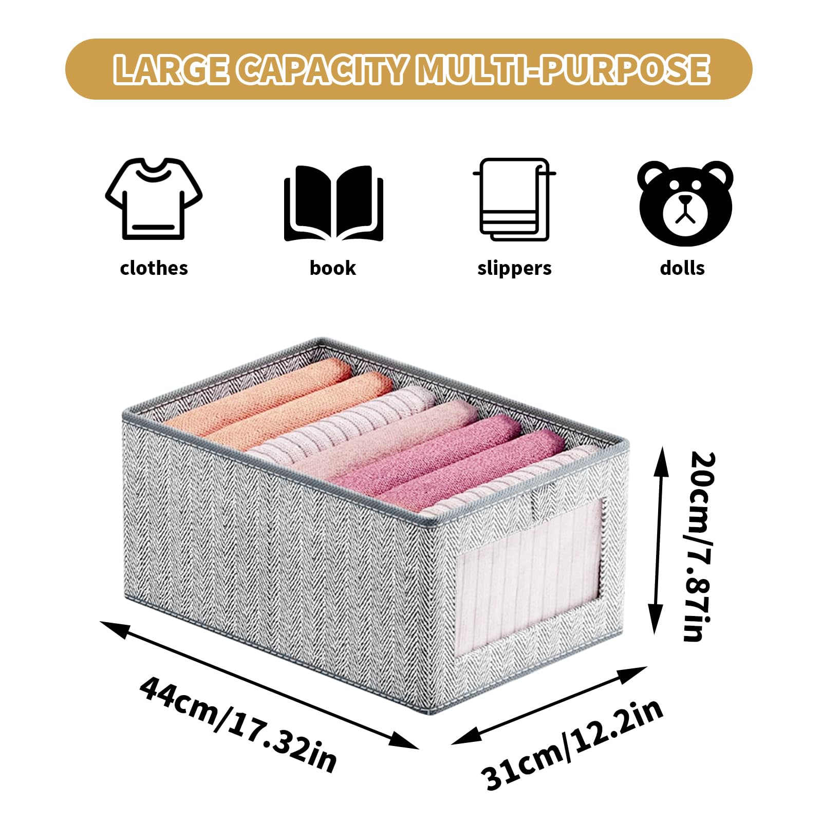 Set Van 3 Kledingkastorganizers, Opvouwbare Kastorganizer Kledingkast Lade Organizer