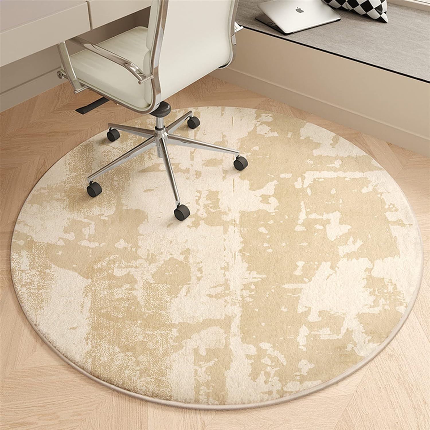 Heavyoff Round Office Chair Mat for Hardwood Floor